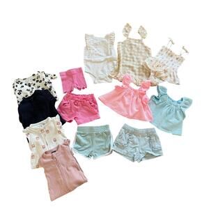 Baby Girl 0-3 Month Outfit Lot - Mixed Brands Essentials